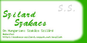 szilard szakacs business card